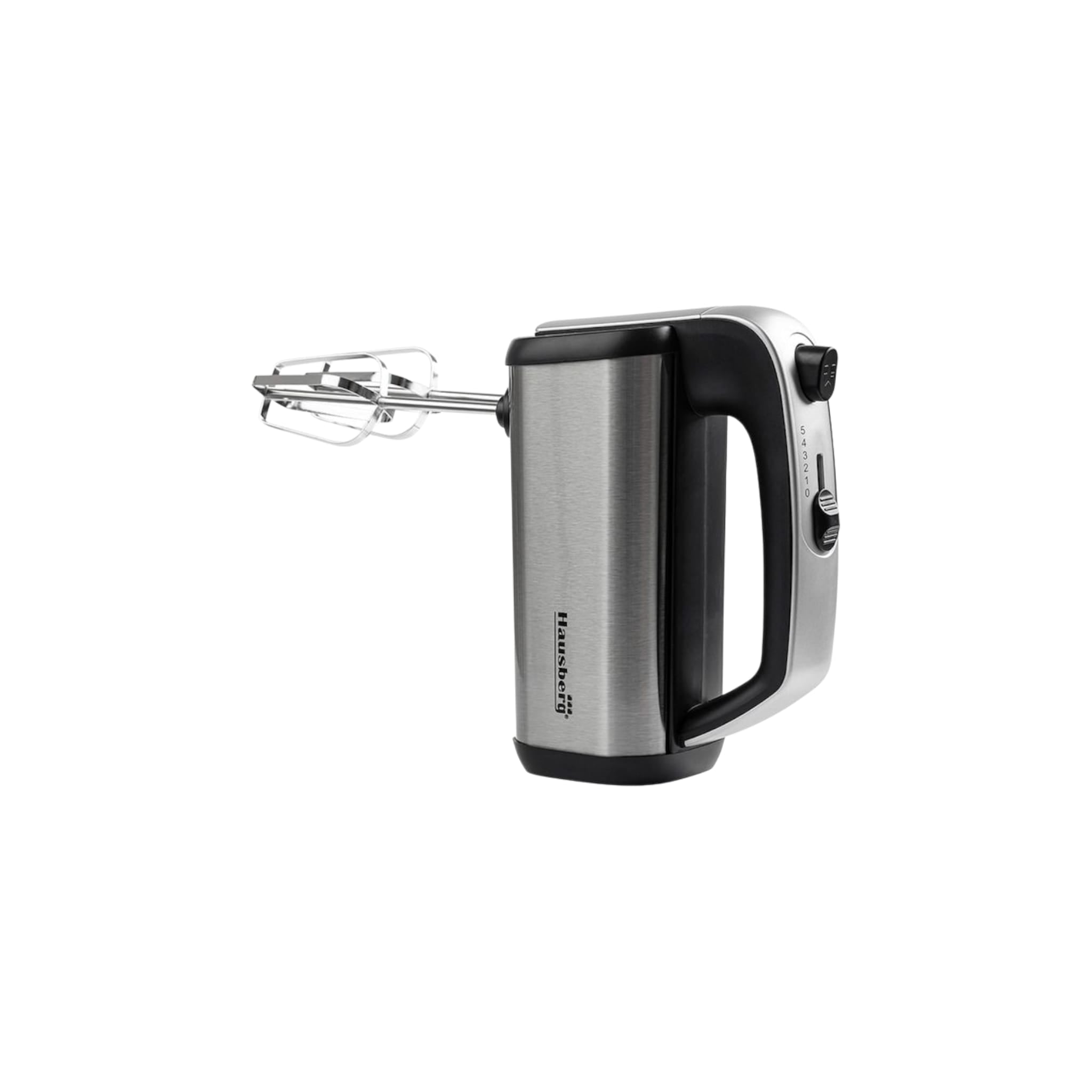 Mixer de Mana HAUSBERG HB-4201NG, 5 viteze, Motor din cupru, 250W-400W, Carcasa Inox, Negru Mixer de Mana HAUSBERG HB-4201NG, 5 viteze, Motor din cupru, 250W-400W, Carcasa Inox, Negru